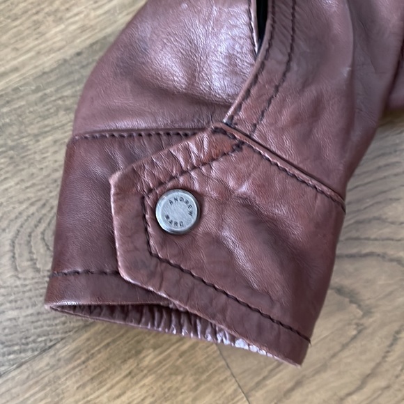 Andrew Marc Brown Leather Bomber - Picture 8 of 9